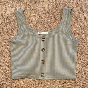 Sage romwe tank top with bottoms